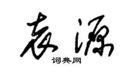 朱錫榮袁源草書個性簽名怎么寫