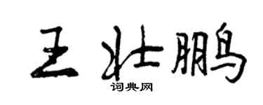 曾慶福王壯鵬行書個性簽名怎么寫