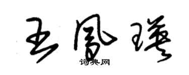 朱錫榮王鳳瑛草書個性簽名怎么寫