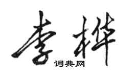 駱恆光李樺行書個性簽名怎么寫
