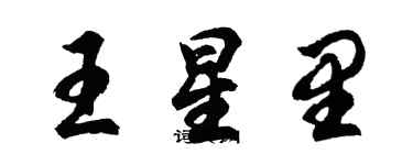 胡問遂王星里行書個性簽名怎么寫