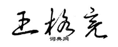 曾慶福王格亮草書個性簽名怎么寫