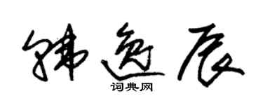 朱錫榮韓逸辰草書個性簽名怎么寫