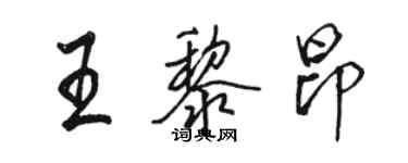 駱恆光王黎昂行書個性簽名怎么寫