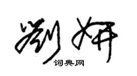 朱錫榮劉妍草書個性簽名怎么寫