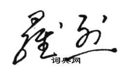 駱恆光羅烈草書個性簽名怎么寫