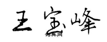 曾慶福王寶峰行書個性簽名怎么寫