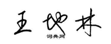 梁錦英王地林草書個性簽名怎么寫