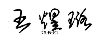 朱錫榮王煜璐草書個性簽名怎么寫