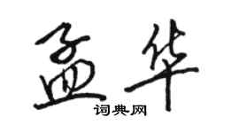 駱恆光孟華行書個性簽名怎么寫