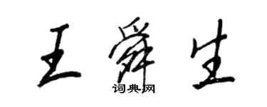 王正良王舜生行書個性簽名怎么寫