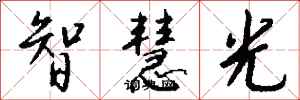 錢沛雲智慧光行書怎么寫