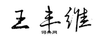 曾慶福王豐維行書個性簽名怎么寫
