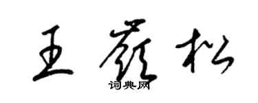 梁錦英王嶺松草書個性簽名怎么寫