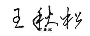 駱恆光王秋松草書個性簽名怎么寫