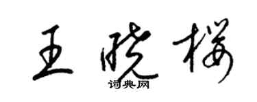 梁錦英王曉櫻草書個性簽名怎么寫