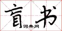 周炳元盲書楷書怎么寫