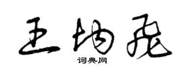 曾慶福王均飛草書個性簽名怎么寫