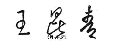 駱恆光王昆青草書個性簽名怎么寫