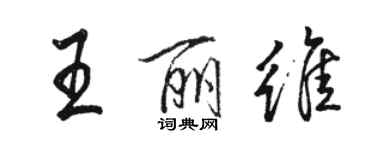 駱恆光王麗維行書個性簽名怎么寫