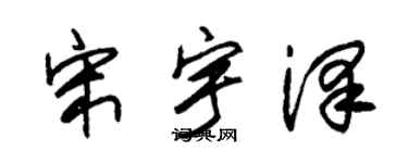 朱錫榮宋宇澤草書個性簽名怎么寫