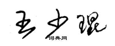 朱錫榮王少琨草書個性簽名怎么寫