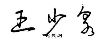 曾慶福王少泉草書個性簽名怎么寫