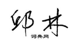 梁錦英邱林草書個性簽名怎么寫