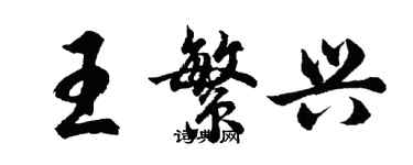 胡問遂王繁興行書個性簽名怎么寫