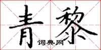 丁謙青黎楷書怎么寫