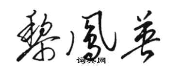 駱恆光黎鳳英草書個性簽名怎么寫