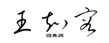 梁錦英王知容草書個性簽名怎么寫