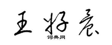 梁錦英王好晨草書個性簽名怎么寫