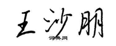王正良王沙朋行書個性簽名怎么寫