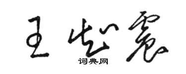 駱恆光王知震草書個性簽名怎么寫