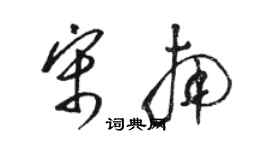 駱恆光宋南草書個性簽名怎么寫