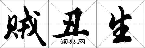 胡問遂賊醜生行書怎么寫