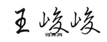 駱恆光王峻峻行書個性簽名怎么寫