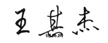 駱恆光王其傑行書個性簽名怎么寫