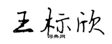 曾慶福王標欣行書個性簽名怎么寫