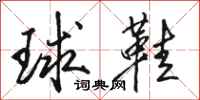駱恆光球鞋行書怎么寫
