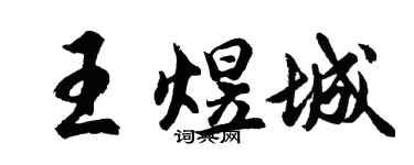 胡問遂王煜城行書個性簽名怎么寫
