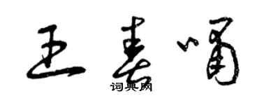 曾慶福王春嘯草書個性簽名怎么寫