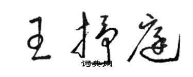 駱恆光王抒庭草書個性簽名怎么寫