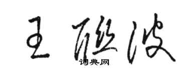 駱恆光王聯波草書個性簽名怎么寫