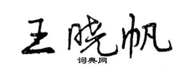 曾慶福王曉帆行書個性簽名怎么寫