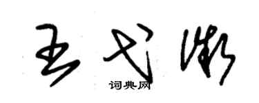 朱錫榮王弋微草書個性簽名怎么寫