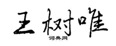 曾慶福王樹唯行書個性簽名怎么寫