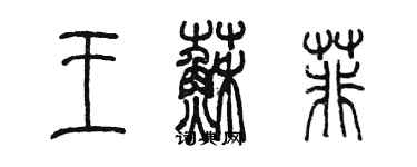 陳墨王蘇菲篆書個性簽名怎么寫