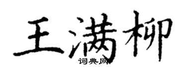 丁謙王滿柳楷書個性簽名怎么寫